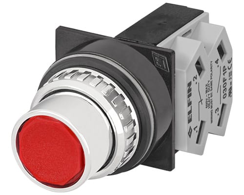 NEW ELFIN - PULSANTE ROSSO NO+NC