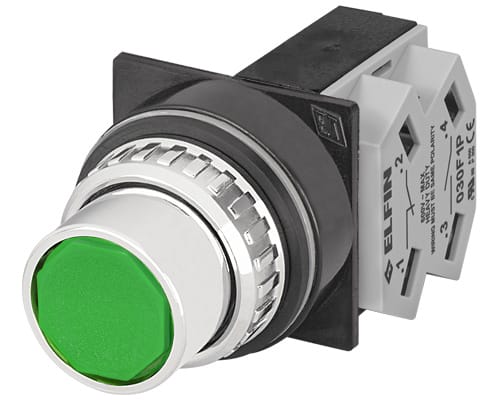 NEW ELFIN - PULSANTE VERDE NO+NC