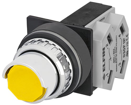 NEW ELFIN - PULSANTE GIALLO NO+NC
