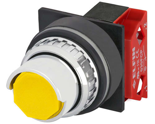 NEW ELFIN - PULSANTE GIALLO NC