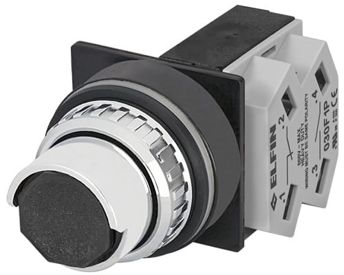 NEW ELFIN - PULSANTE NERO NO+NC