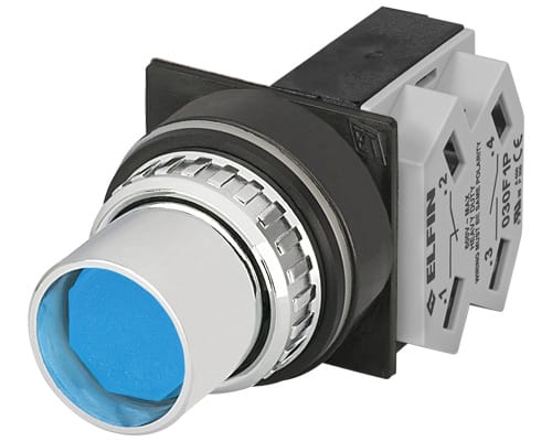 NEW ELFIN - PULSANTE BLU NO+NC