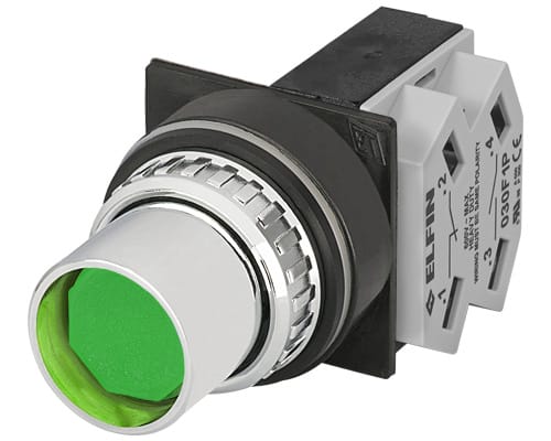 NEW ELFIN - PULSANTE VERDE NO+NC