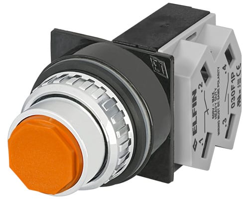 NEW ELFIN - PULSANTE ARANCIO NO+NC