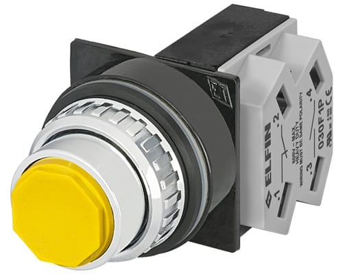 NEW ELFIN - PULSANTE GIALLO NO+NC