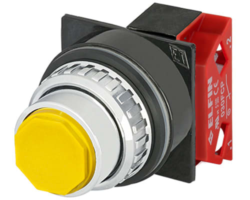 NEW ELFIN - PULSANTE GIALLO NC