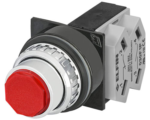 NEW ELFIN - PULSANTE ROSSO NO+NC