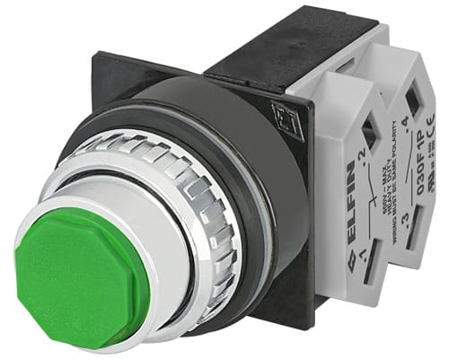 NEW ELFIN - PULSANTE VERDE NO+NC