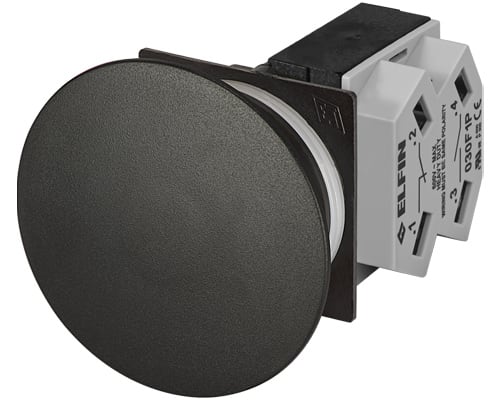 NEW ELFIN - PULSANTE FUNGO D60 NERO NO+NC 030RFFNF1