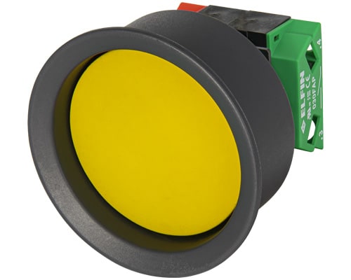 NEW ELFIN - PULSANTE FUNGO PROTETTO GIALL NO+NC