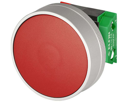 NEW ELFIN - PULSANTE FUNGO PROT.MET.ROSSO NO+NC