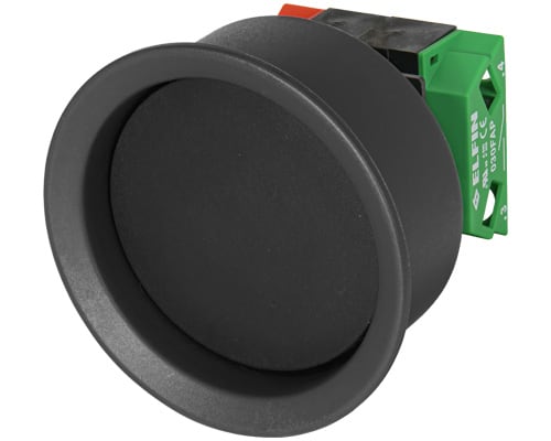 NEW ELFIN - PULSANTE FUNGO PROTETTO NERO NO+NC
