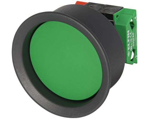 NEW ELFIN - PULSANTE FUNGO PROTETTO VERDE NO+NC
