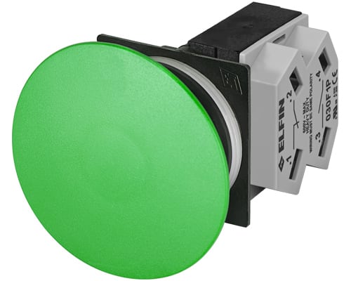 NEW ELFIN - PULSANTE FUNGO VERDE NO+NC