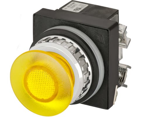 NEW ELFIN - PULS.FUNGO LUM.GIALLO NO+NC LED24V