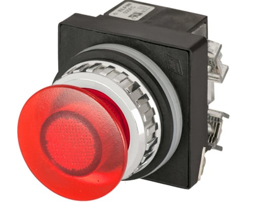 NEW ELFIN - PULS.FUNGO LUM.ROSSO NO+NC LED24V