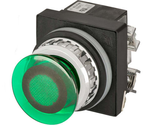 NEW ELFIN - PULS.FUNGO LUM.VERDE NO+NC LED24V