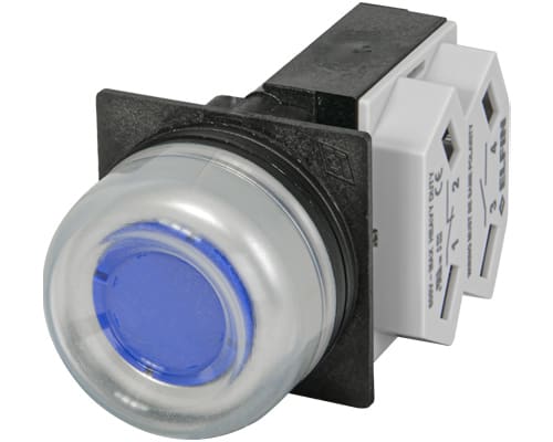 NEW ELFIN - PULSANTE CAPP.GOMMA BLU NO+NC