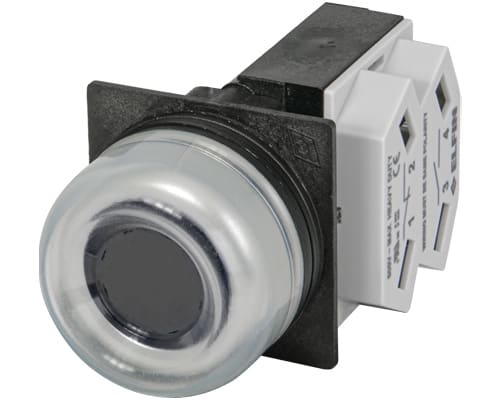 NEW ELFIN - PULSANTE CAPP.GOMMA NERO NO+NC