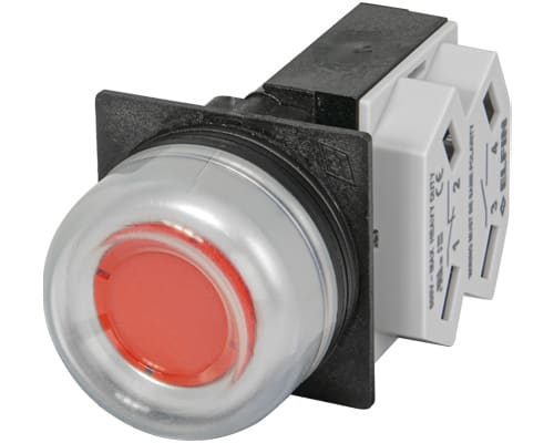 NEW ELFIN - PULSANTE CAPP.GOMMA ROSSO NO+NC