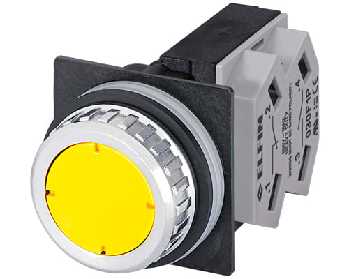 NEW ELFIN - PULSANTE GIALLO NO+NC