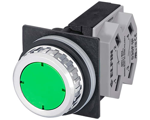 NEW ELFIN - PULSANTE VERDE NO+NC