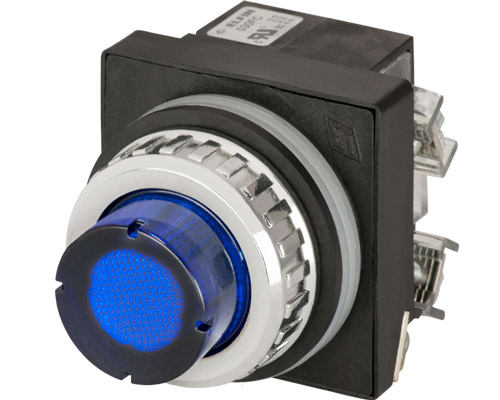 NEW ELFIN - PULS.LUM.SPORG. BLU NO+NC LED24V