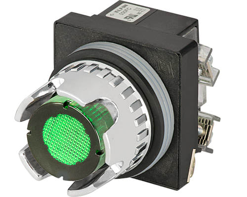 NEW ELFIN - PULS.LUM.SCHERM.VERDE NO+NC LED24V