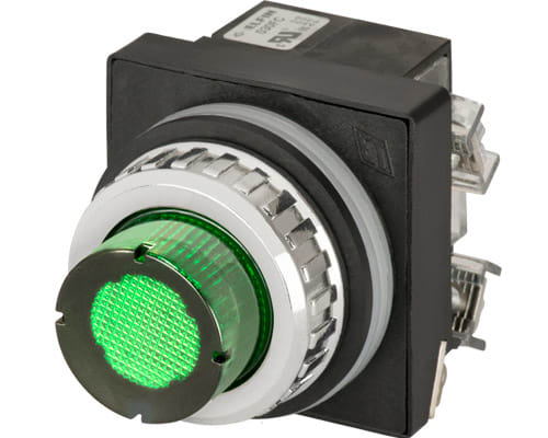NEW ELFIN - PULS.LUM.SPORG. VERDE NO+NC LED24V