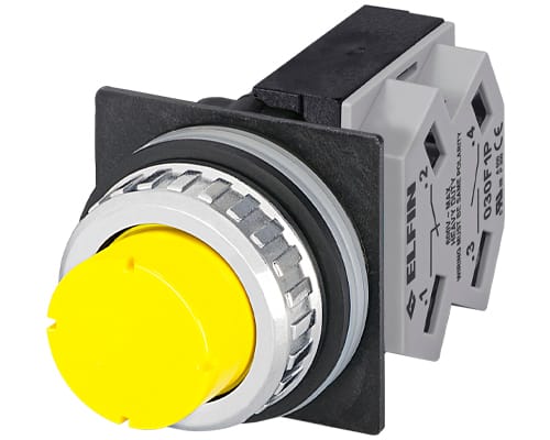 NEW ELFIN - PULSANTE RAS.GIALLO NO+NC