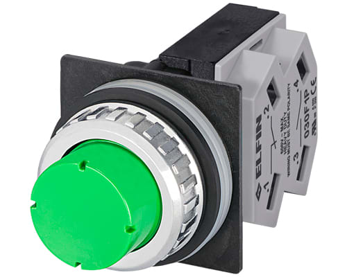 NEW ELFIN - PULSANTE VERDE NO+NC