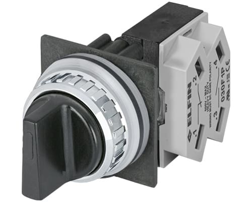 NEW ELFIN - SELETTORE MAN.NERO 2P.1NO+1NC 030RSMNAF1