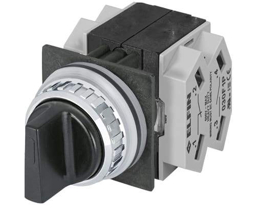 NEW ELFIN - SELETTORE MAN.NERO 3P 2NO+2NC 030RSMNO2F1