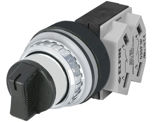 NEW ELFIN - SELETTORE MAN.NERO 2P.NO NC RIT.