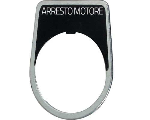 NEW ELFIN - % TARGHETTA 'ARRESTO MOTORE'