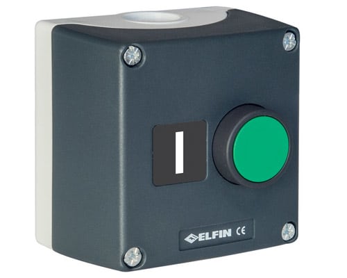 NEW ELFIN - CASSETTA 85X85X60 PULSANTE VERDE