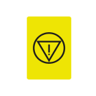 NEW ELFIN - TARGHETTA 22X32 GIALLA SIMB.144 080E144T