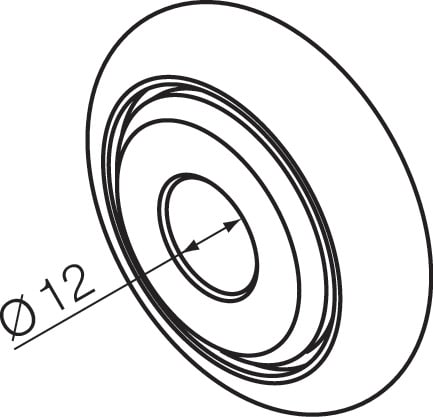 NICE - CUSCINETTO 42 FERRO 12 BOCCOLA IN PLASTI