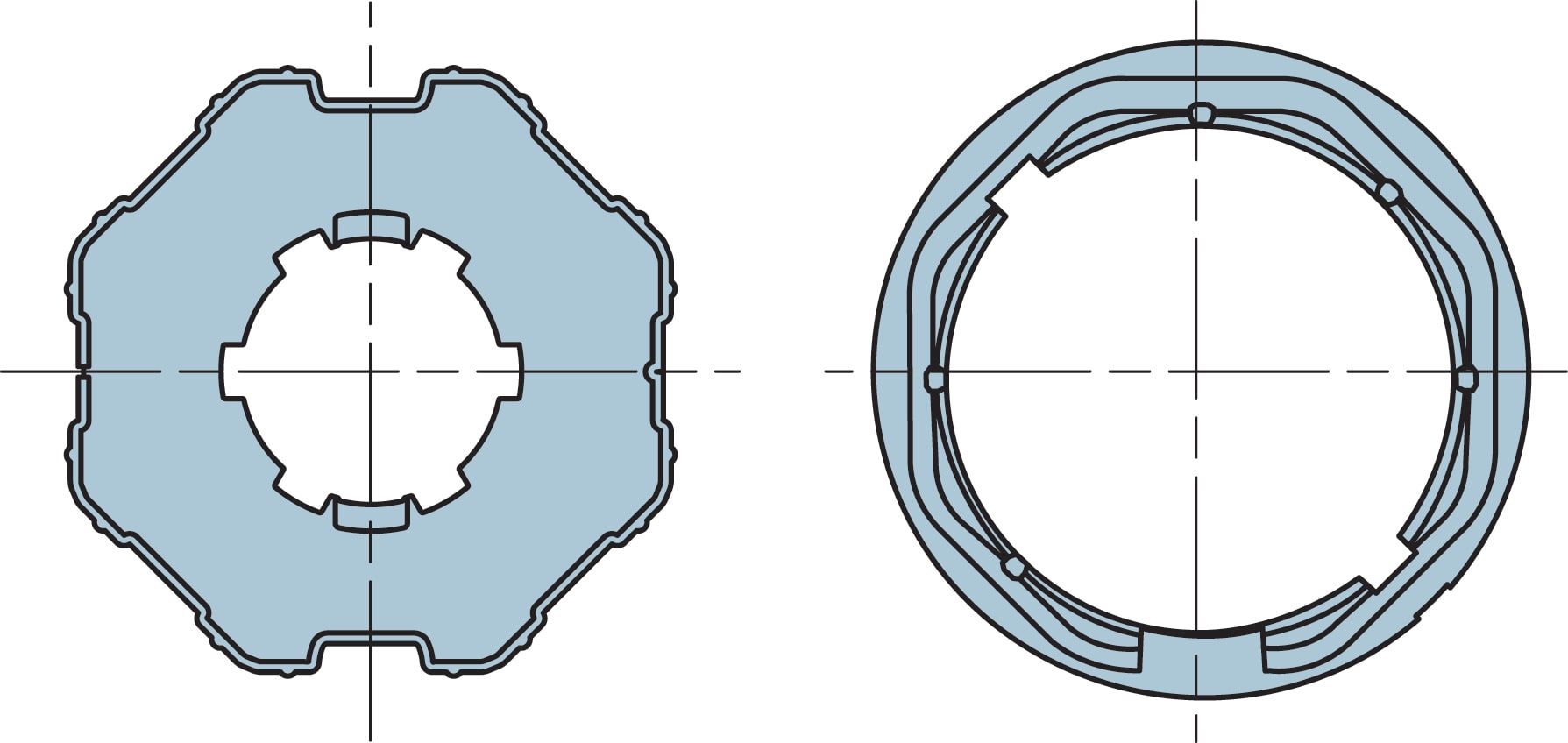 NICE - ADATTATORE OTTAGONALE 60X(0.6-1) RUOTA + 515.06000