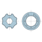 NICE - ADATTATORE OTTAGONALE 70X(1 1,5)RUOTA +