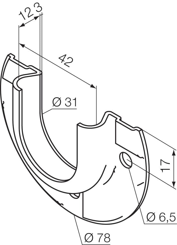 NICE - SUP.CUSCINETTI D42 ACCIAIO GALVANIZZATO