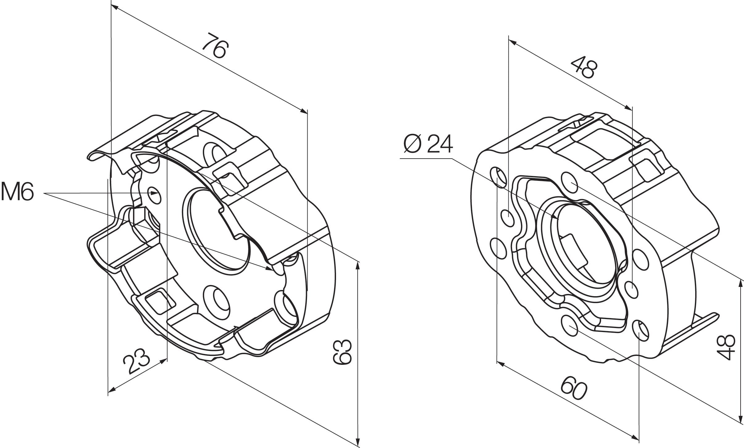 NICE - SUPPORTO AL. PER MAX FILETTATO 535.10092