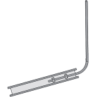 SATI - Asta di captazione in alluminio con supporto per fissaggio diametro 15 mm lunghezza 1,5 mt