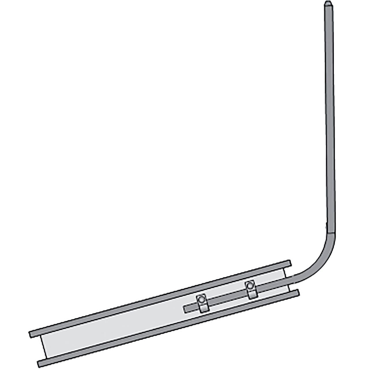SATI - Asta di captazione in alluminio con supporto per fissaggio diametro 15 mm lunghezza 1,5 mt