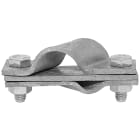 SATI - Morsetto passante zincato a caldo conduttore 8-10 mm bandella 30x3 mm captatore diam. 16 mm