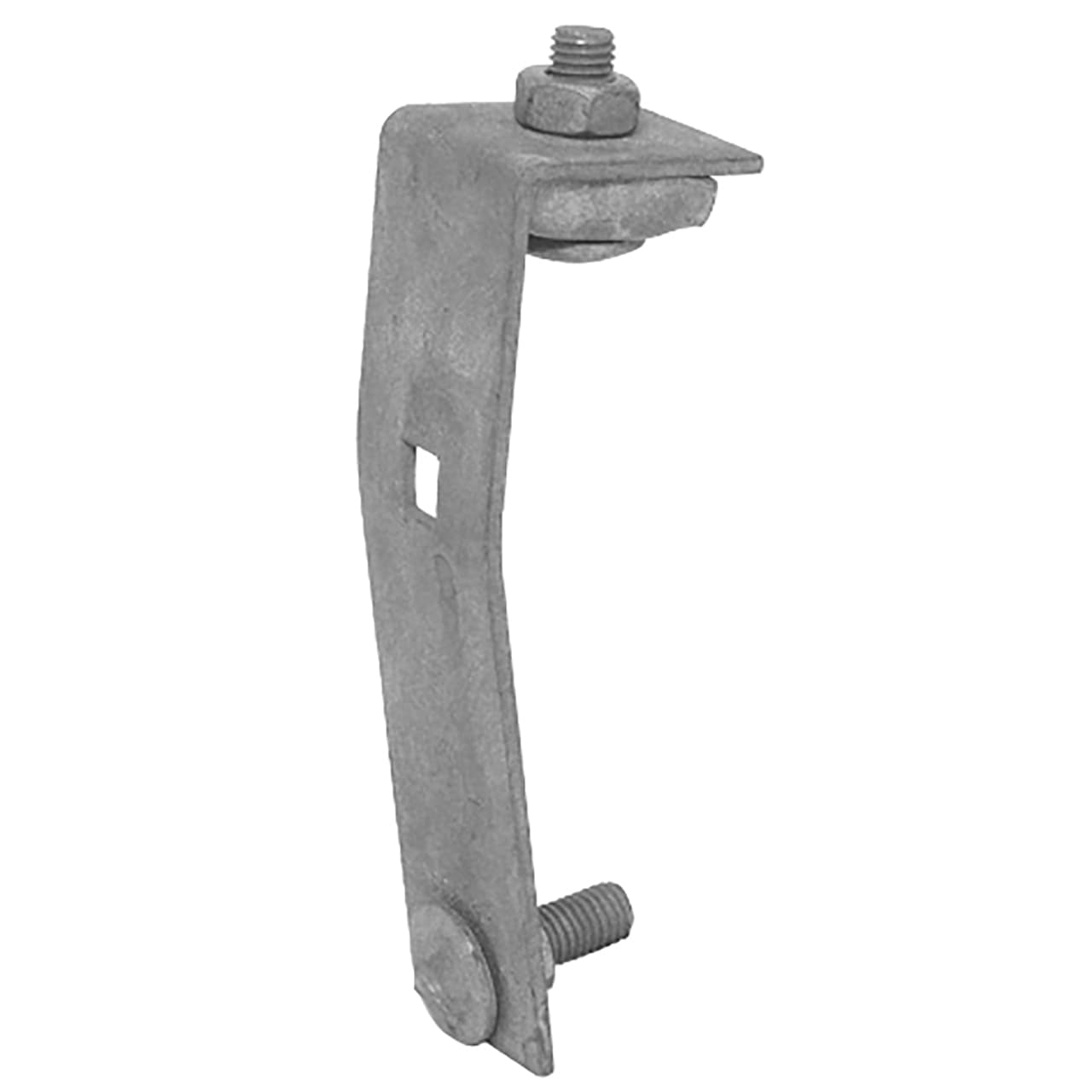 SATI - Morsetto passante zincato a caldo con 2 viti con quadro sottotesta e 2 dadi M10  sezione 40x3 mm