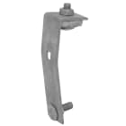 SATI - Morsetto passante zincato a caldo con 2 viti con quadro sottotesta e 2 dadi M10 sezione 40x3 mm