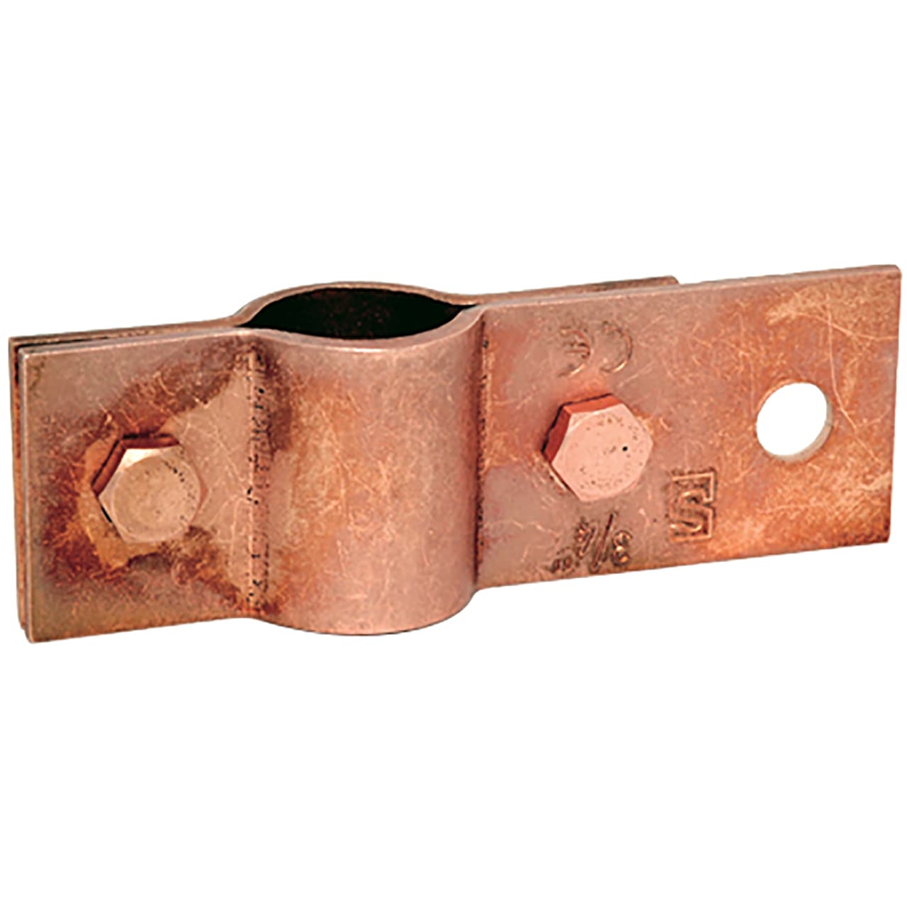 SATI - Morsetto a collare in acciaio ramato sezione 40x3 mm per tondi con diametro 20 mm 3110182