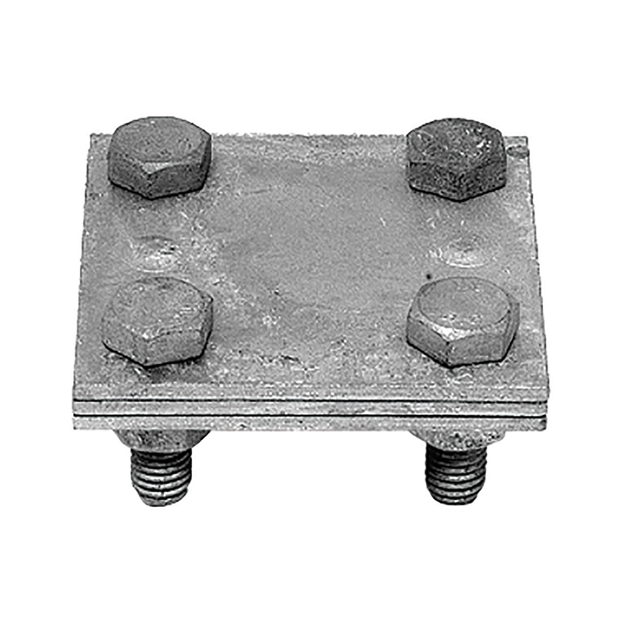 SATI - Morsetto a croce per piatto 30x30 in acciaio zincato a caldo tipo leggero con piastra intermedia 3110551