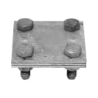 SATI - Morsetto a croce per piatto 30x30 in rame con piastra intermedia
